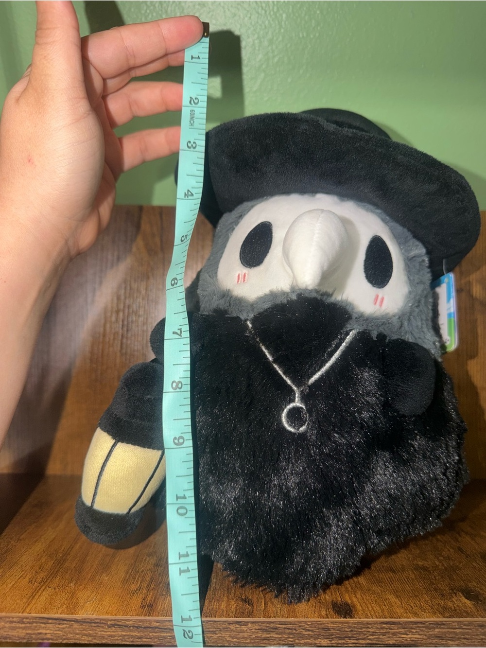 Kids Plush Plague Doctor Costume - Black Plush Halloween Toy